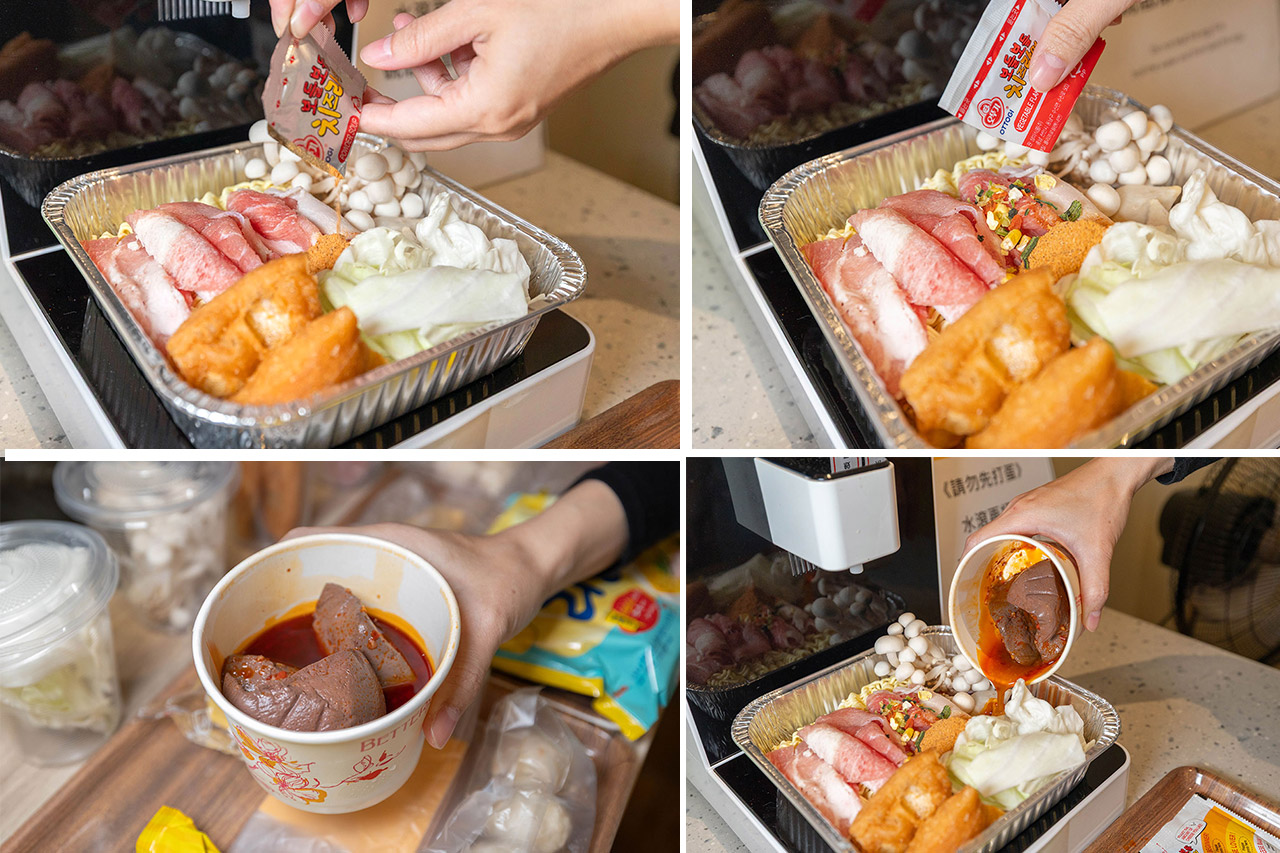 【台中北屯美食推薦】深夜食堂新選擇「遊盒麵崇德店」24小時自助韓式泡麵：10元起小菜！麻辣鴨血、爆漿甜點讓你吃好吃滿，必收台中深夜美食 209