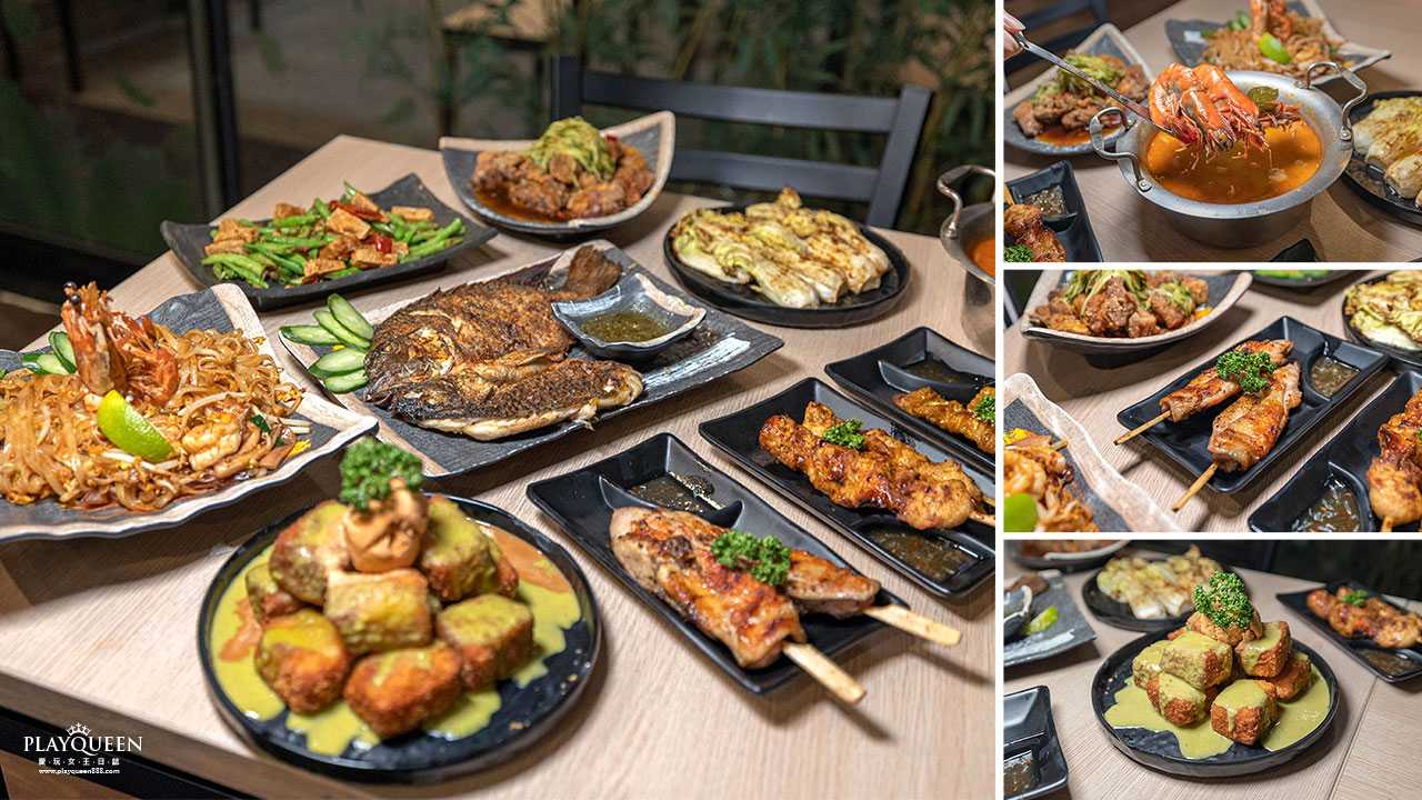 泰式幽靈串燒-永康店｜台南永康超好吃串燒店，獨家超大烤鮮魚泰式快炒，泰式火鍋台南美食推薦，台南宵夜必訪泰式串燒店