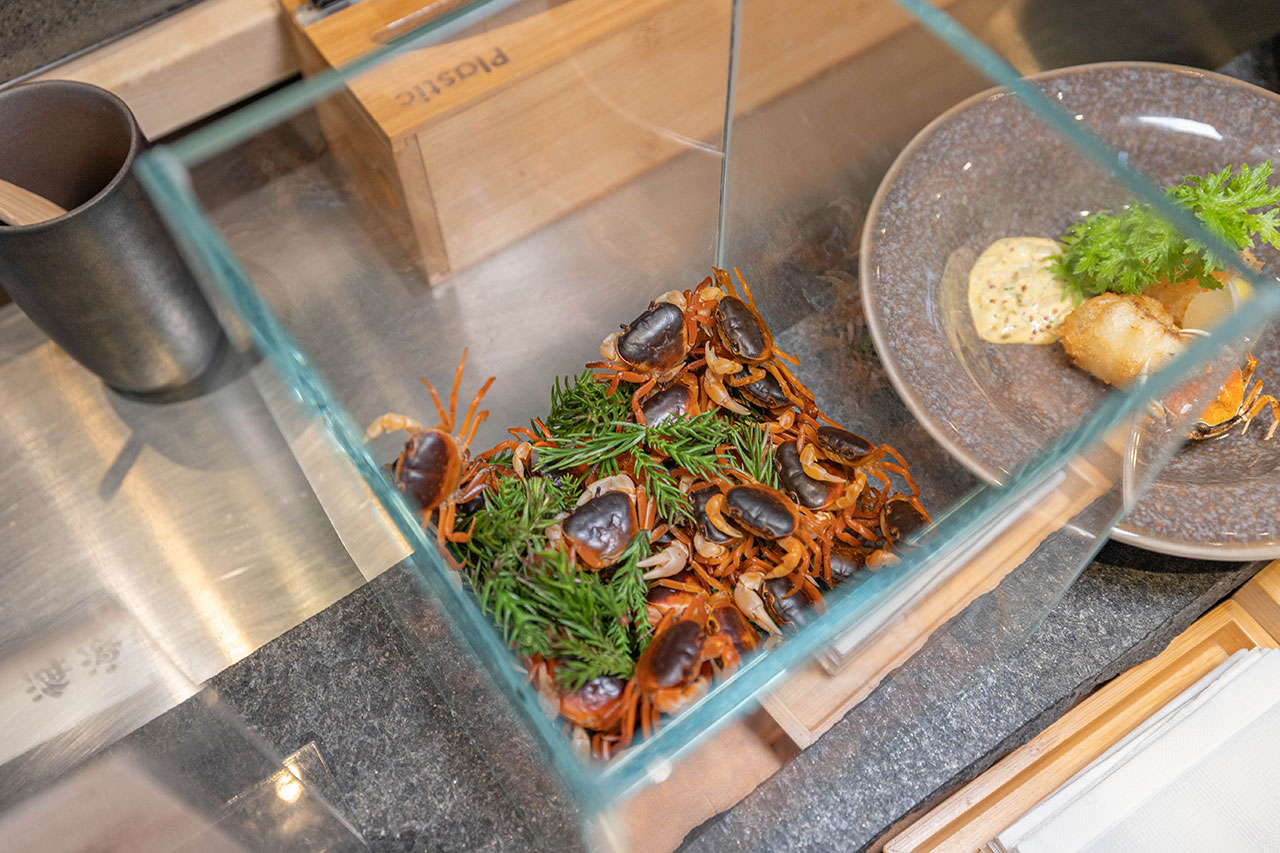 海浪壽司｜日式割烹台中無菜單料理推薦，爆量生魚壽司活體宮崎小沢蟹，超適合聚餐慶生的超大包廂用餐空間，最新2026台中北屯日本料理推薦 1026