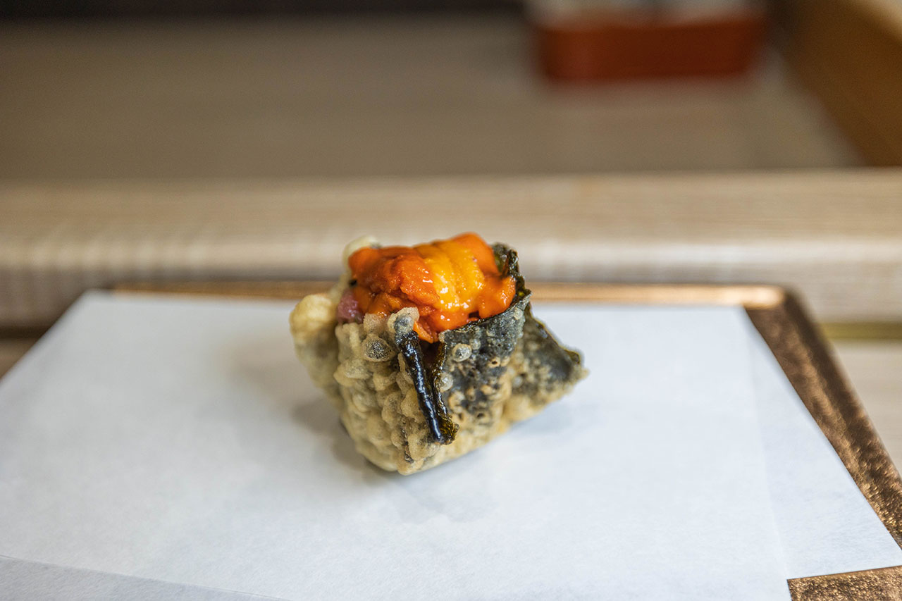 【台中無菜單推薦】船艙せんしつ 天 料理：頂級天婦羅 Omakase 究極盛宴，九州松葉蟹、海膽鮪魚海苔包，最新2026台中北屯區美食推薦 61