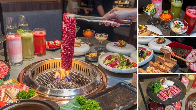 札卡燒肉南屯店｜被燒肉耽誤的高級日本料理？壽司之神御用海苔×桌邊代烤A5和牛羽下，焦糖烏魚子蟹膏、啢男聯名甜點，台中南屯聚餐約會新天花板！